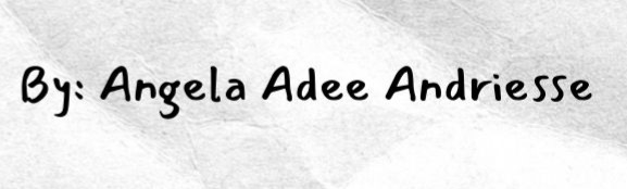 Handwritten text beneath the portrait reads: By Angela Adee Andriesse.